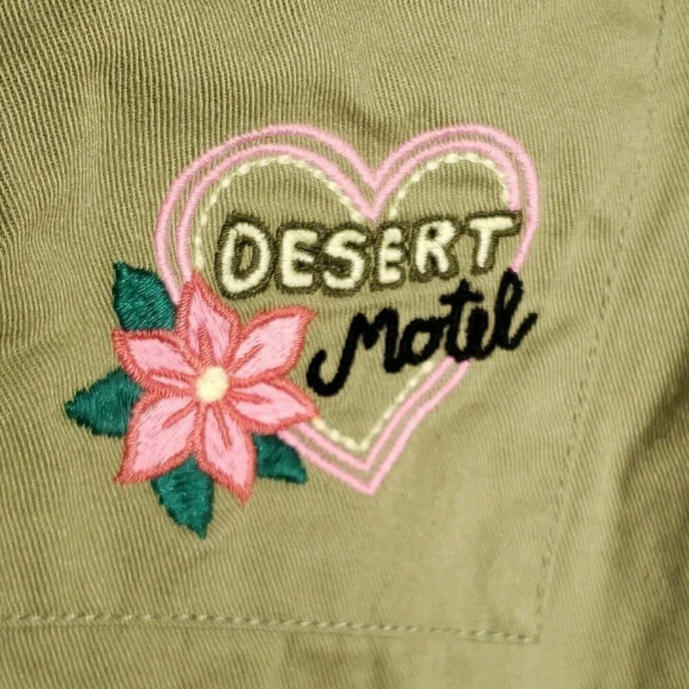 H&M Girls Green Embroidered Cotton Jacket 11-12